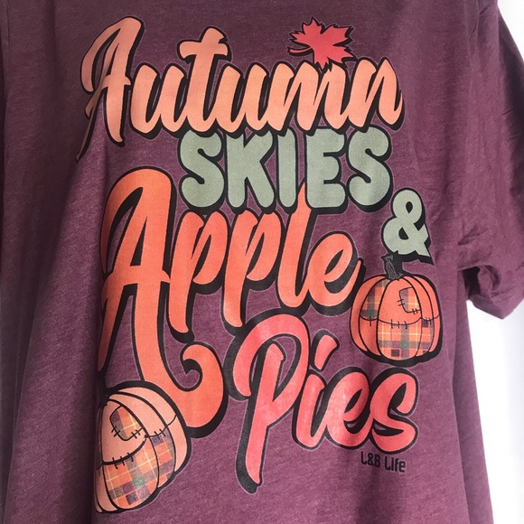 NEW Boutique Fall Autumn Skies Apple Pies Tee - Picture 3 of 7